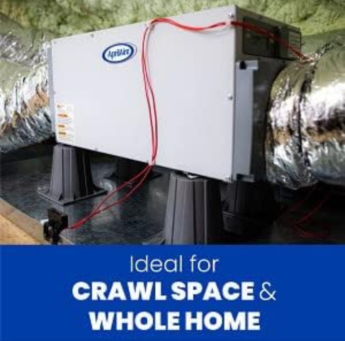 AprilAire E070 Pro Dehumidifier Bundle - 70 Pint Whole House Dehumidifier - Full Complete Kit - Crawl Spaces, Basements, Whole Homes, Commercial up to 2,800 sq.