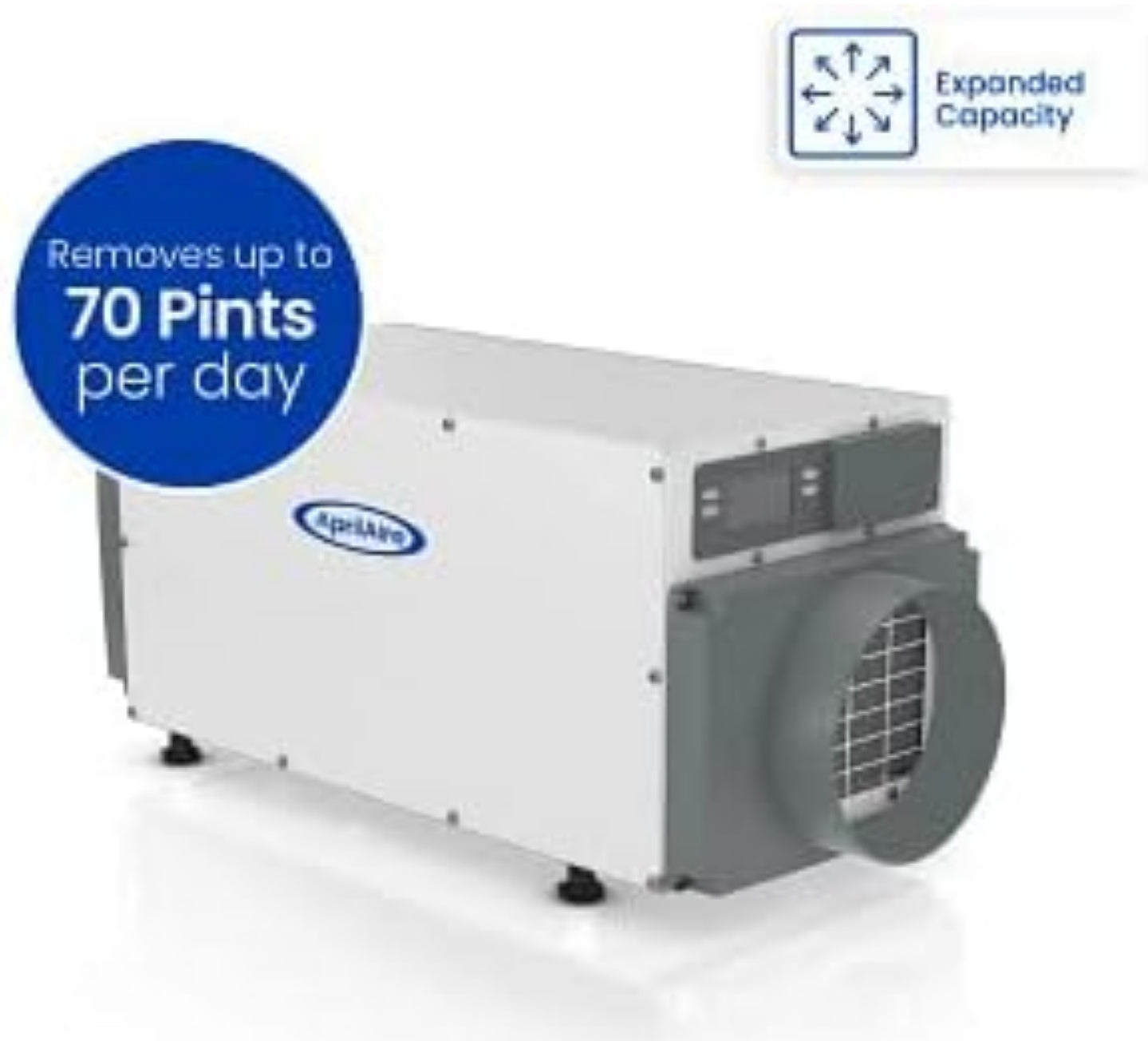 AprilAire E070 Pro Dehumidifier Bundle - 70 Pint Whole House Dehumidifier - Full Complete Kit - Crawl Spaces, Basements, Whole Homes, Commercial up to 2,800 sq.