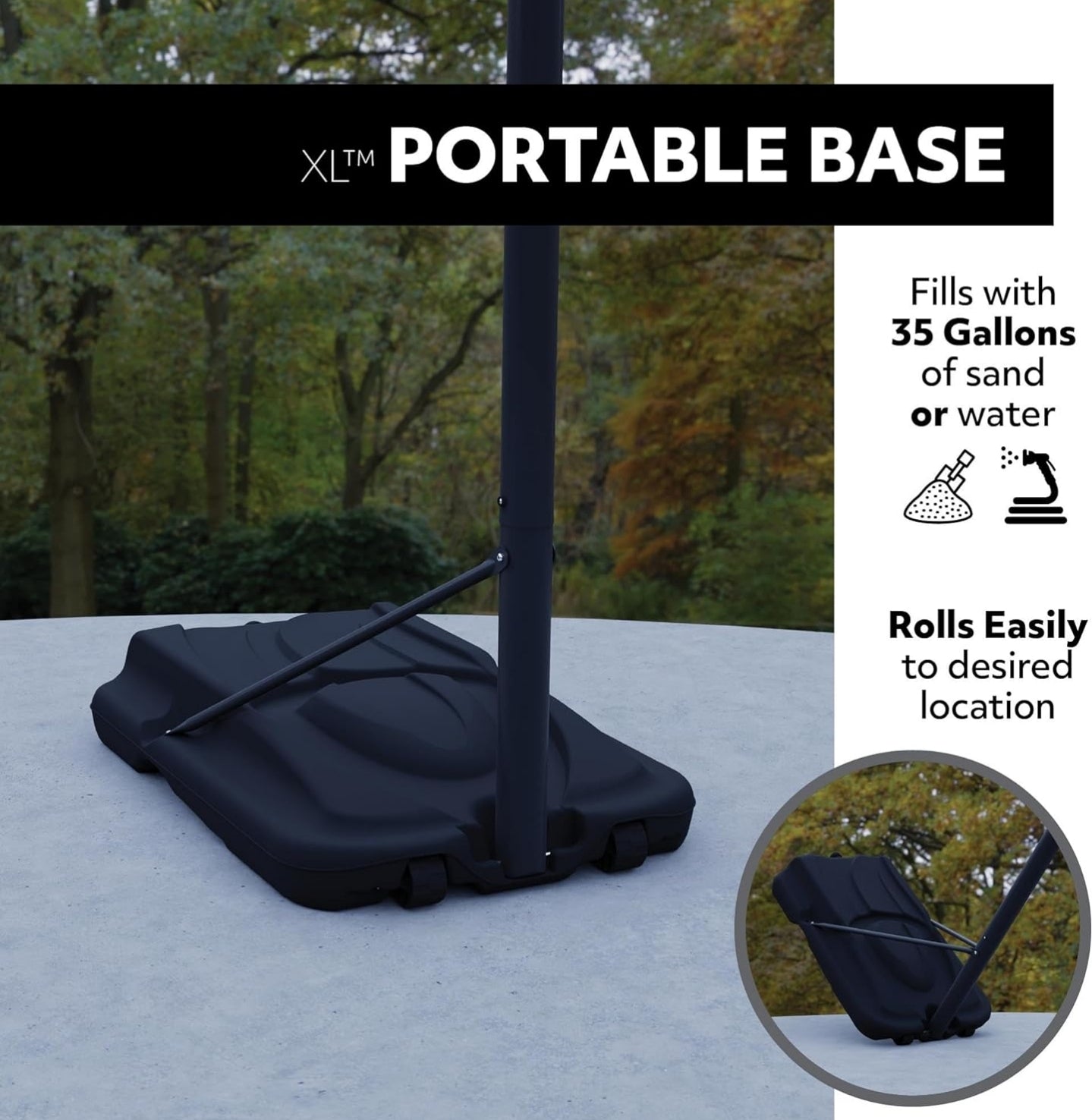 Lifetime Portable Basketball Hoop, 54 Inch Steel-Framed Acrylic Backboard