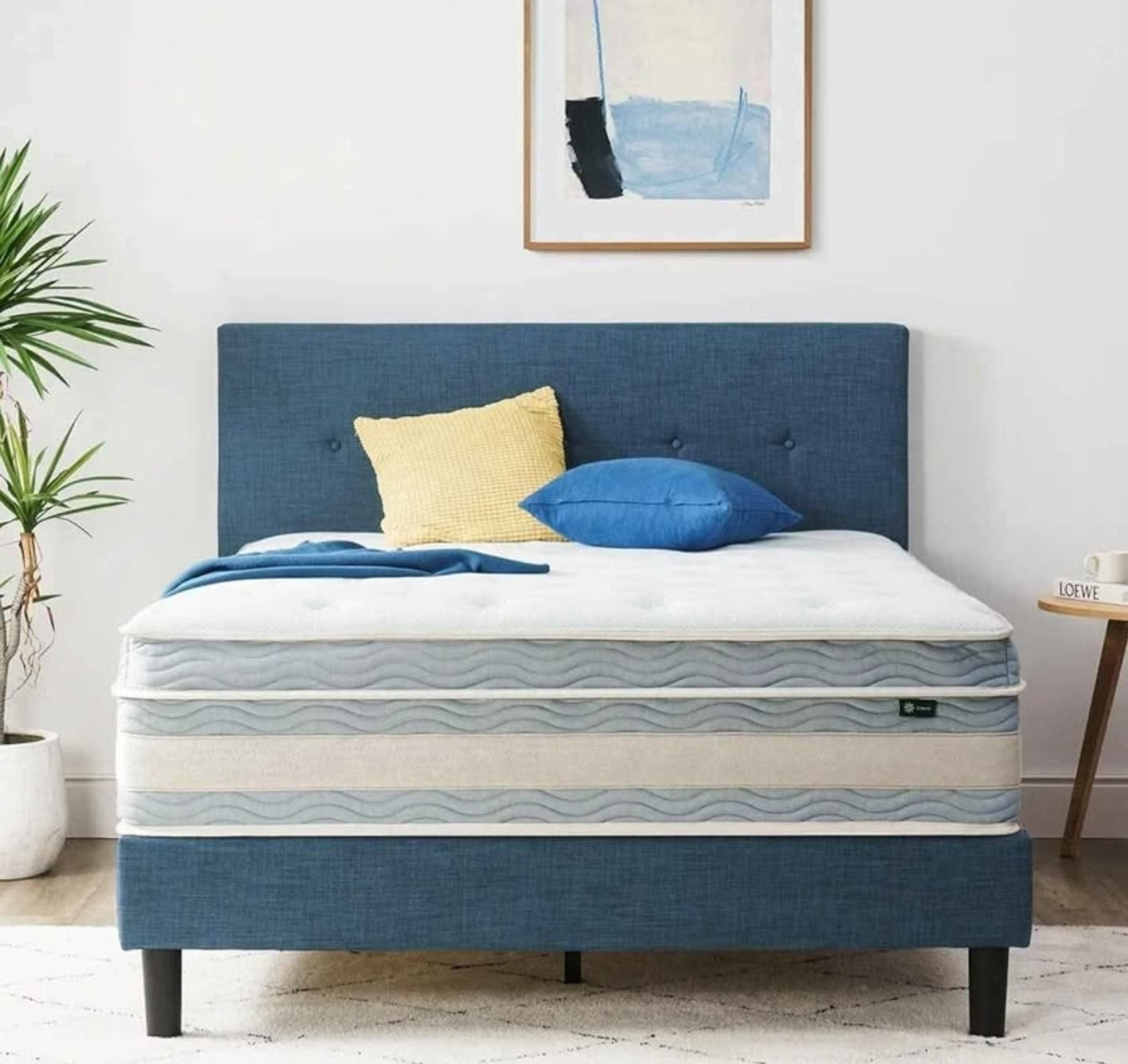 14 Inch Queen Cooling Comfort Support Hybrid Mattress [New Version], Fiberglass Free, Medium Plush