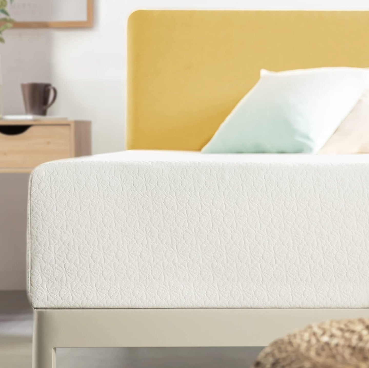 Best Price Mattress 12 Inch Full Mattress Bed-In-A-Box, Green Tea Memory Foam, White