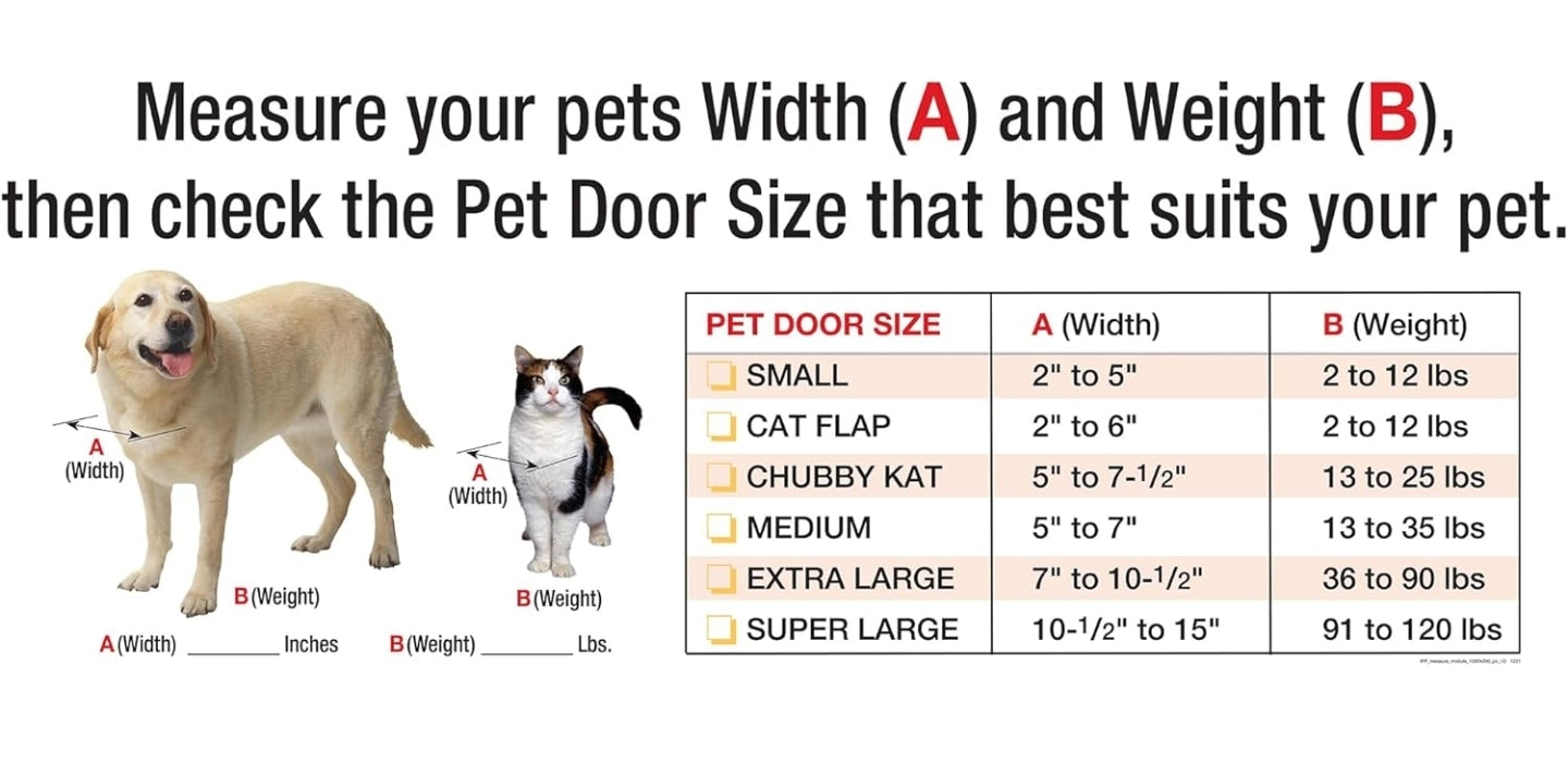 Ideal Pet Products Aluminum Pet Patio Door, Adjustable Height 77-5/8" to 80-3/8", 7" x 11-1/4" Flap Size, White