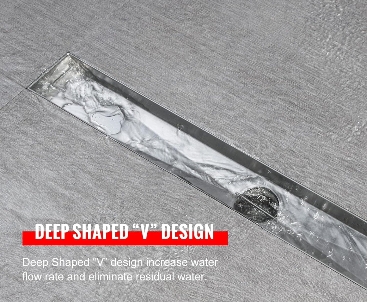 SaniteModar Linear Shower Drain, Hair Filters