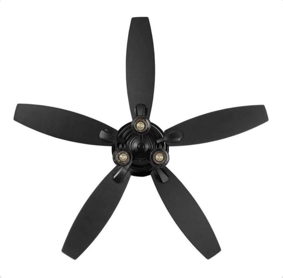Hampton Bay Stoneridge Indoor LED Matte Black Ceiling Fan
