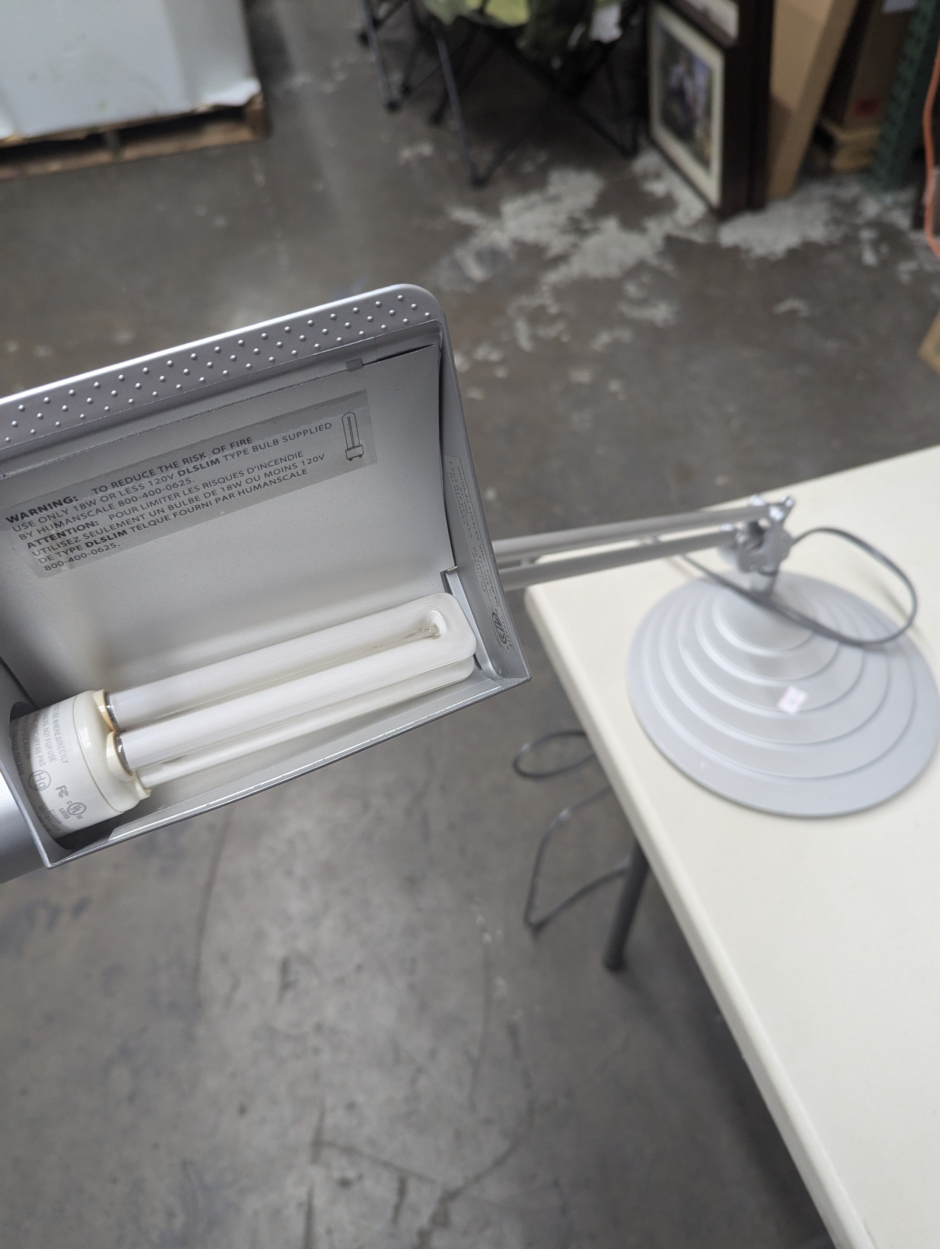 Silver Adjustable Desk Lamp