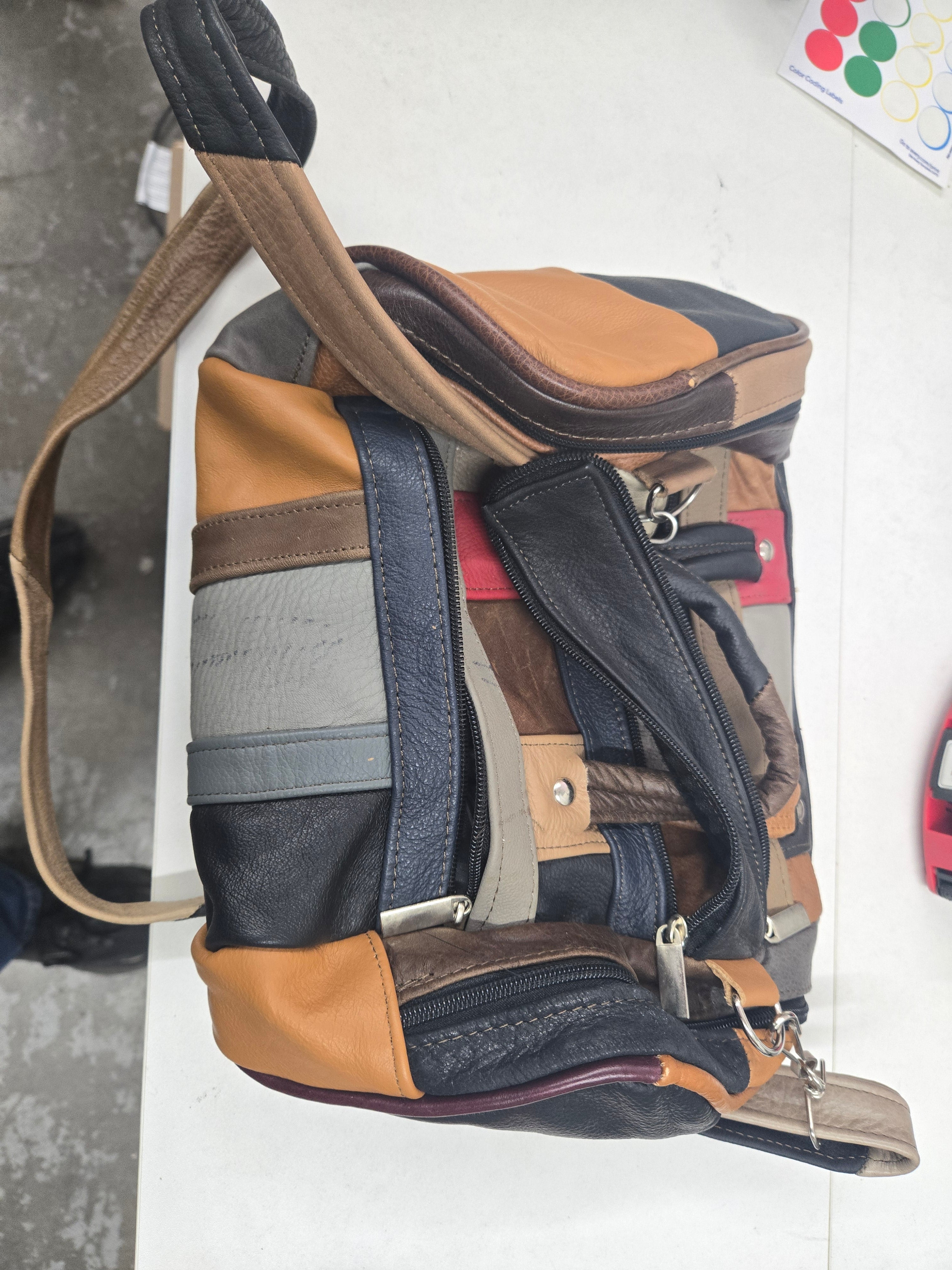 Vintage Multicolor Leather Bag
