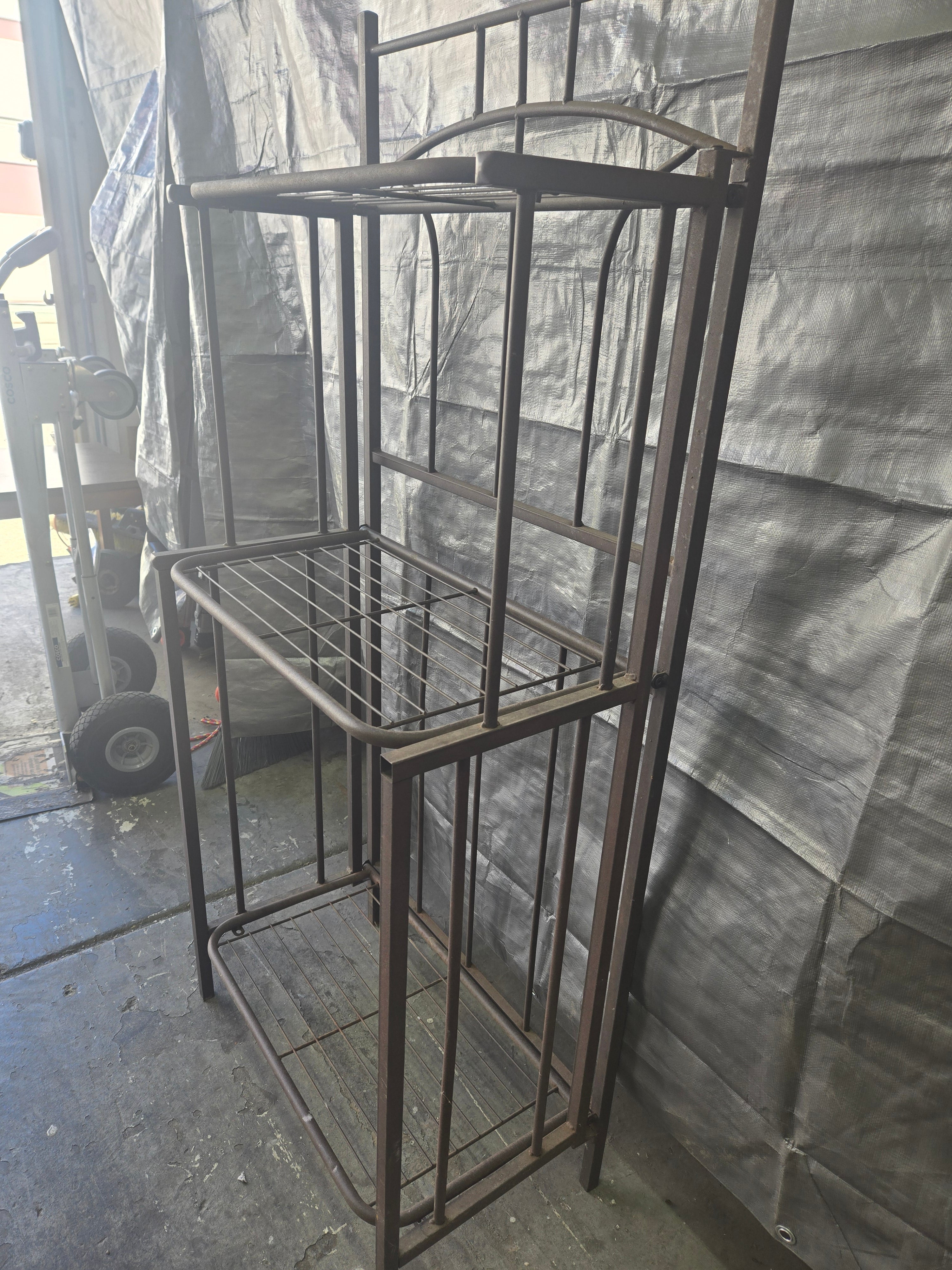 Brown Metal Outdoor Shelf