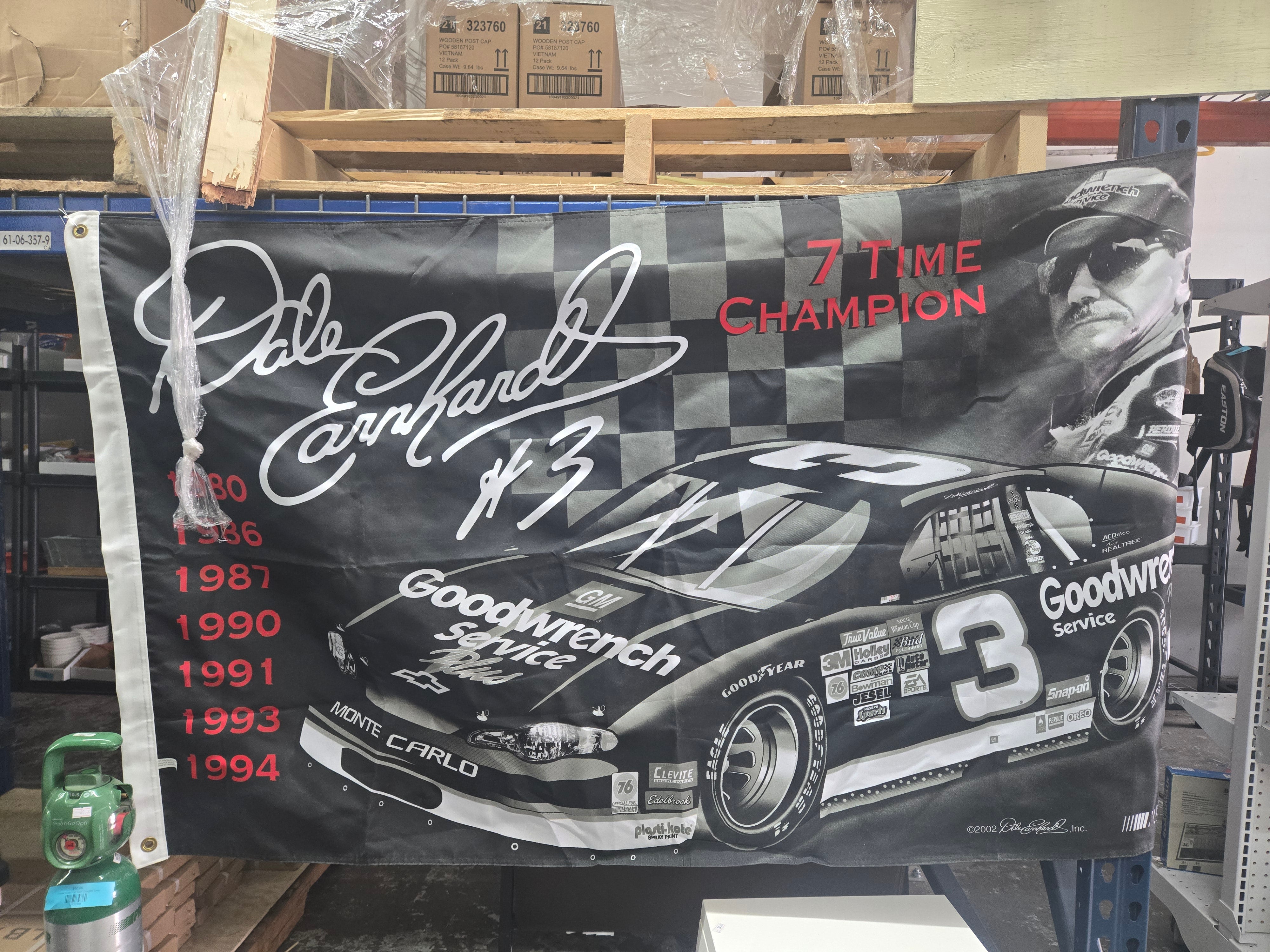 Dale Earnhardt 7-Time Champion Flag
