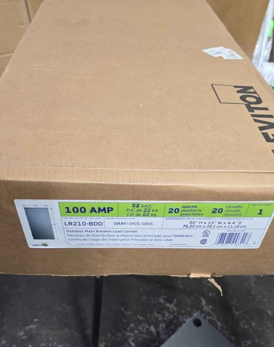 Leviton LR210-BDD 20 Space Outdoor Load Center