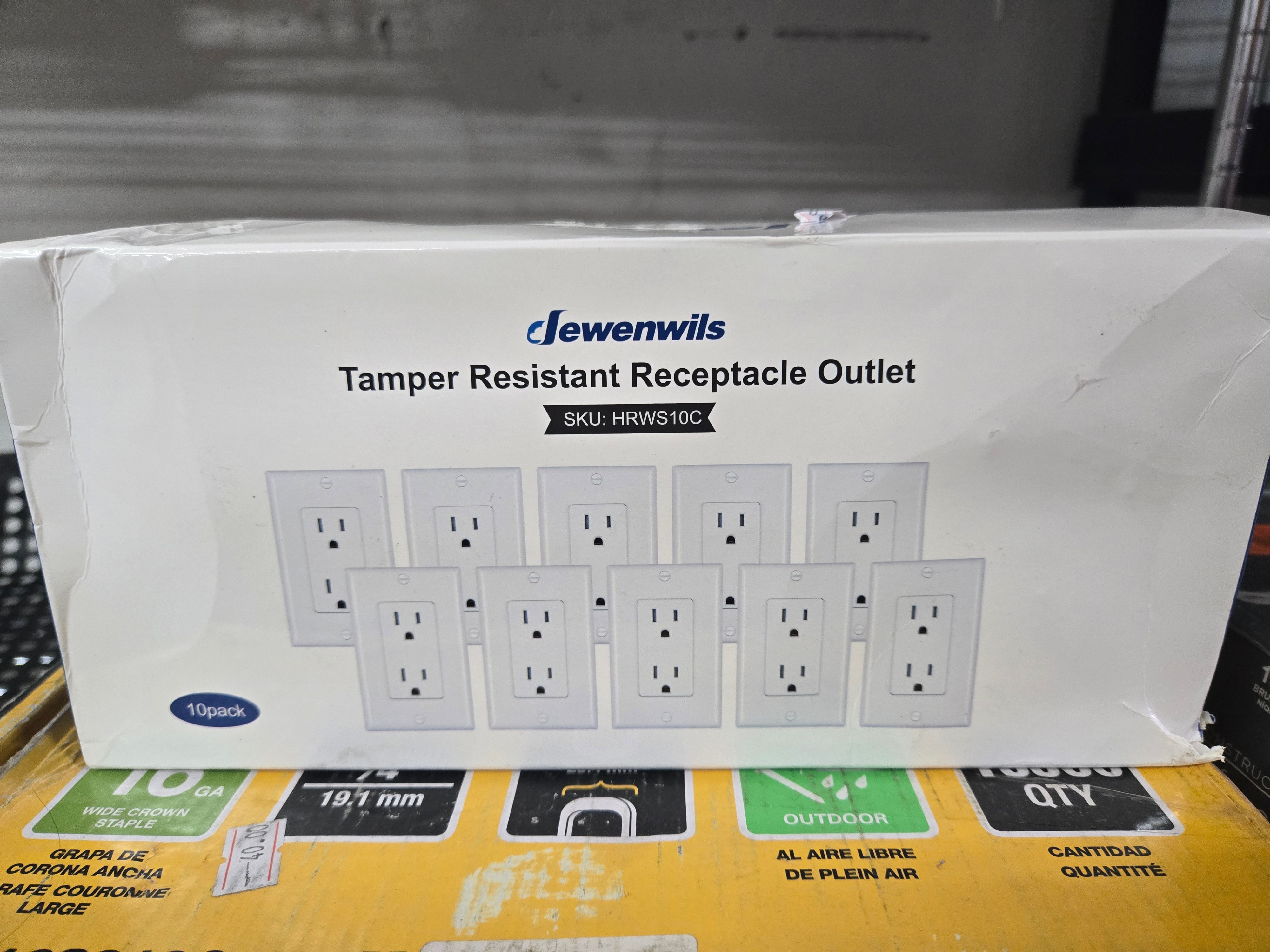 Jewenwils Tamper Resistant Receptacle Outlet (10 Pack)