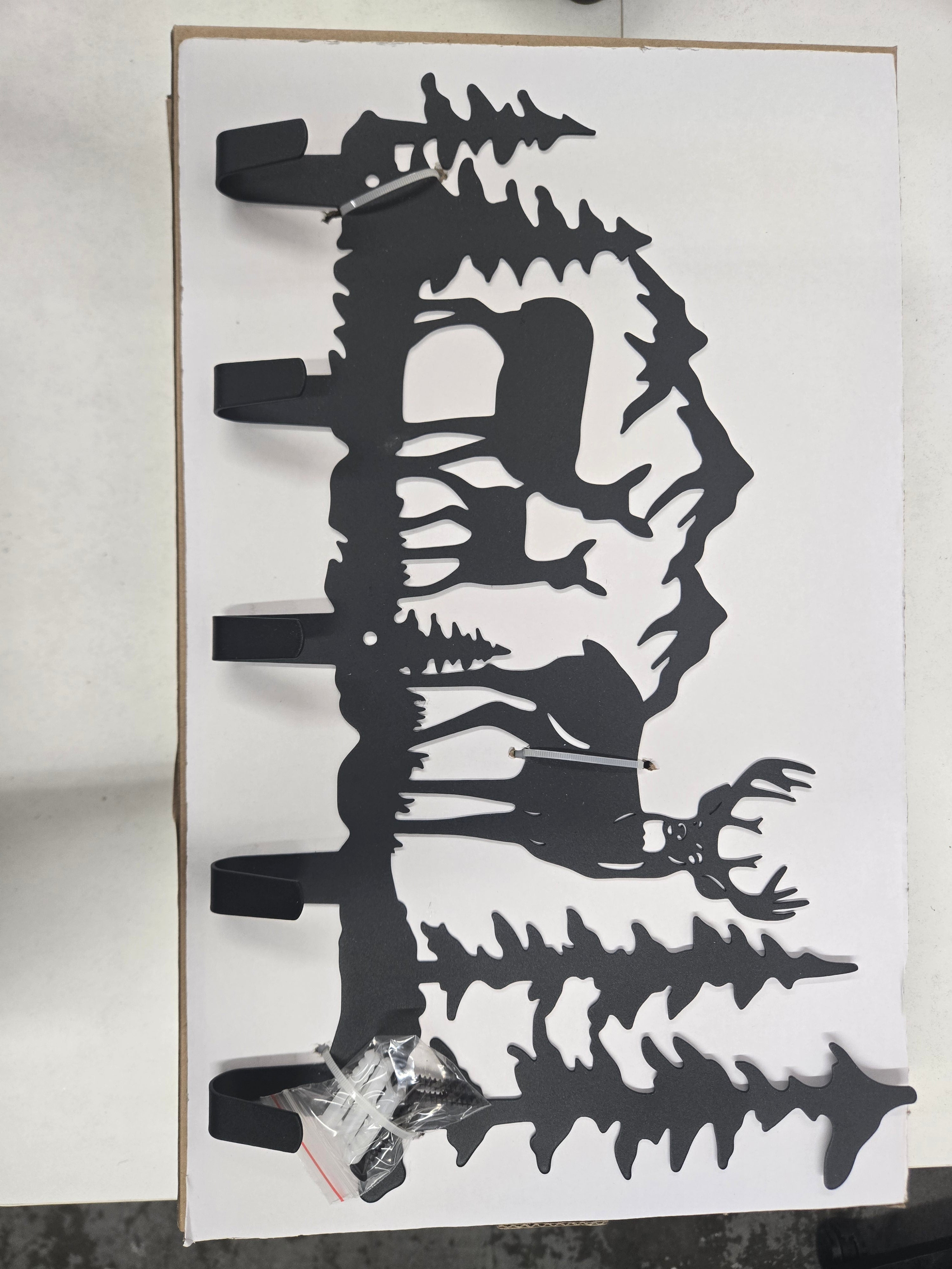 Metal Coat Hanger/Deer Art