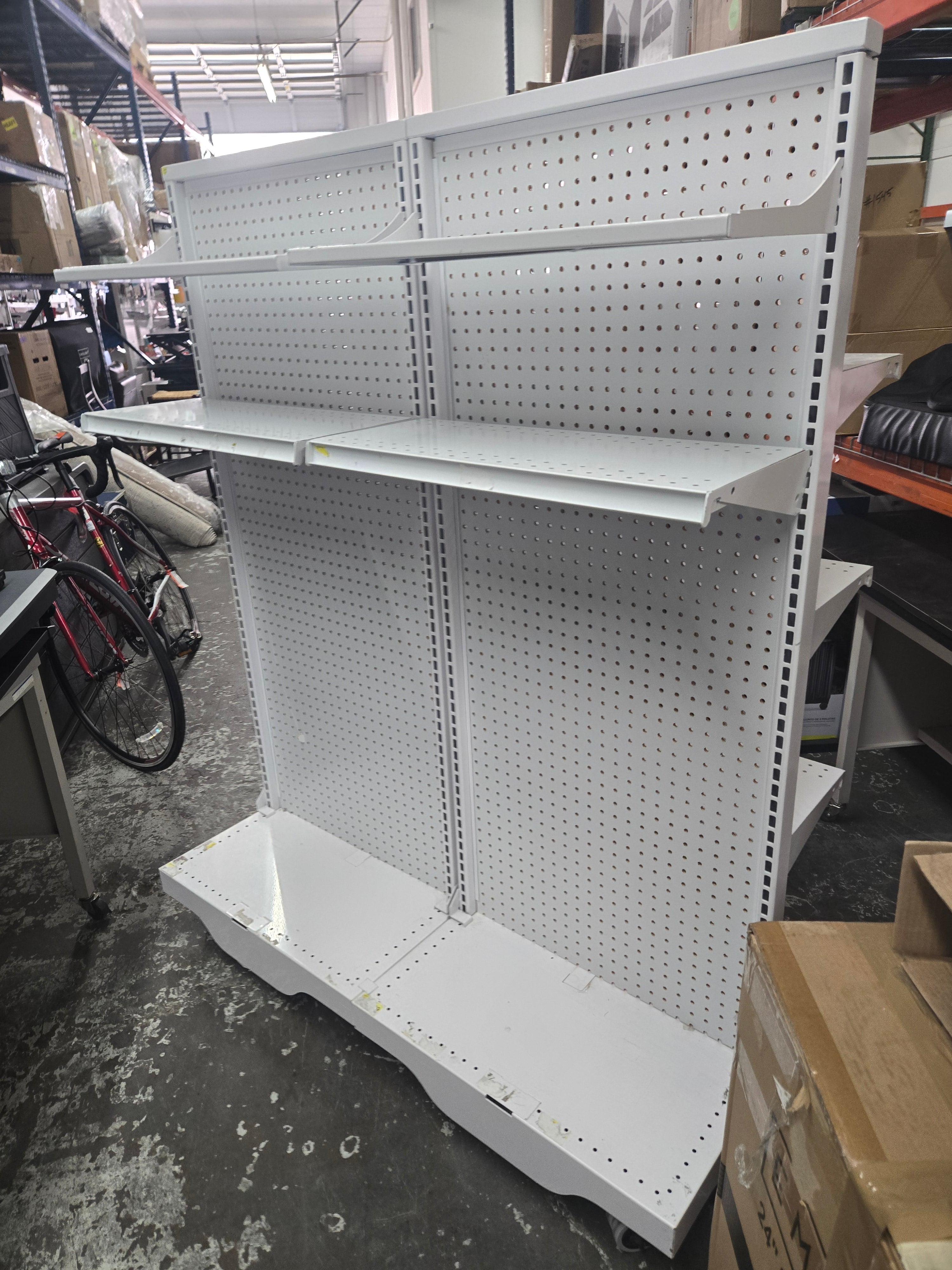 Adjustbale White Storage Shelf W/Wheels