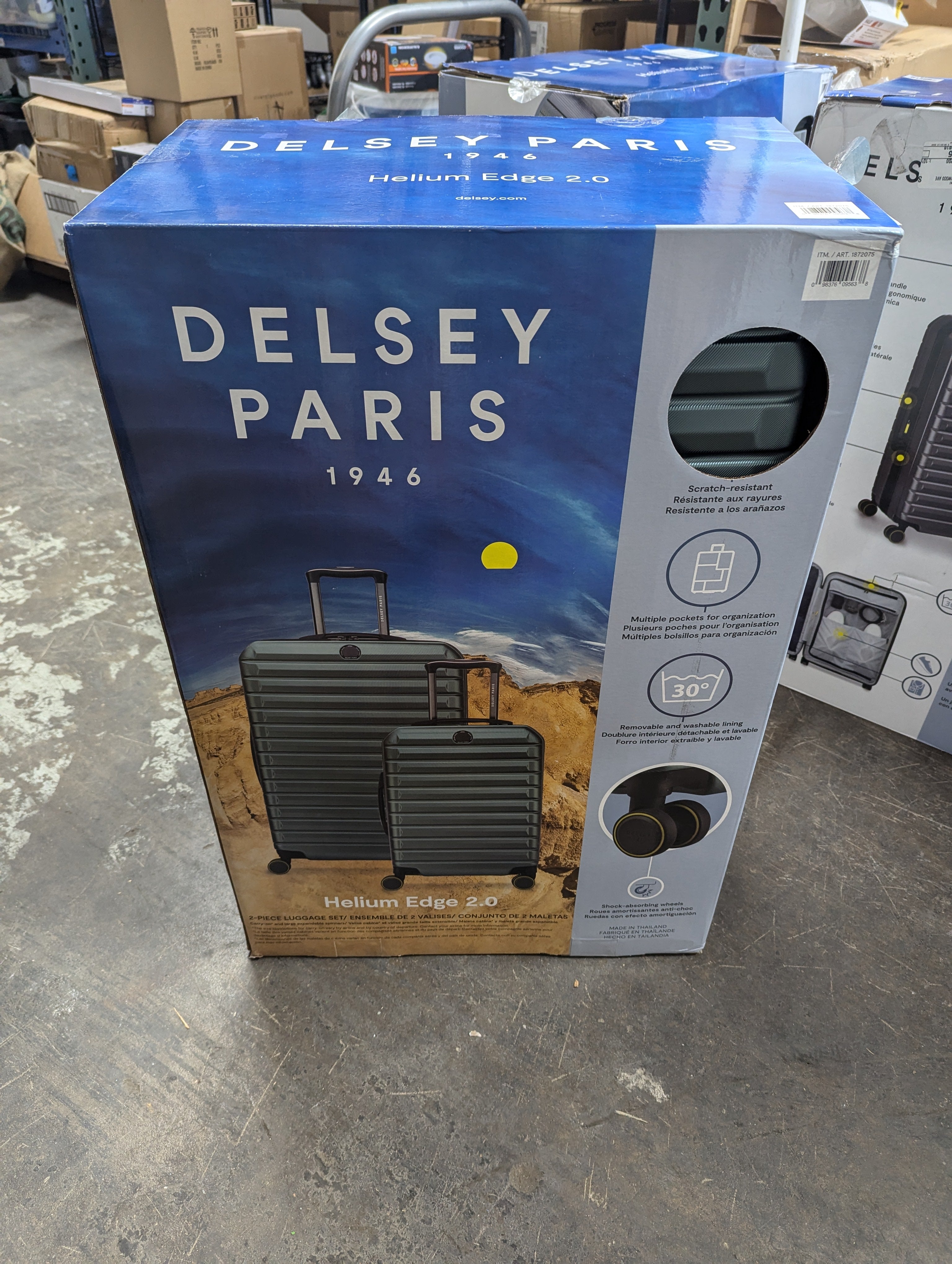 Delsey Helium Edge Luggage Set, Blue