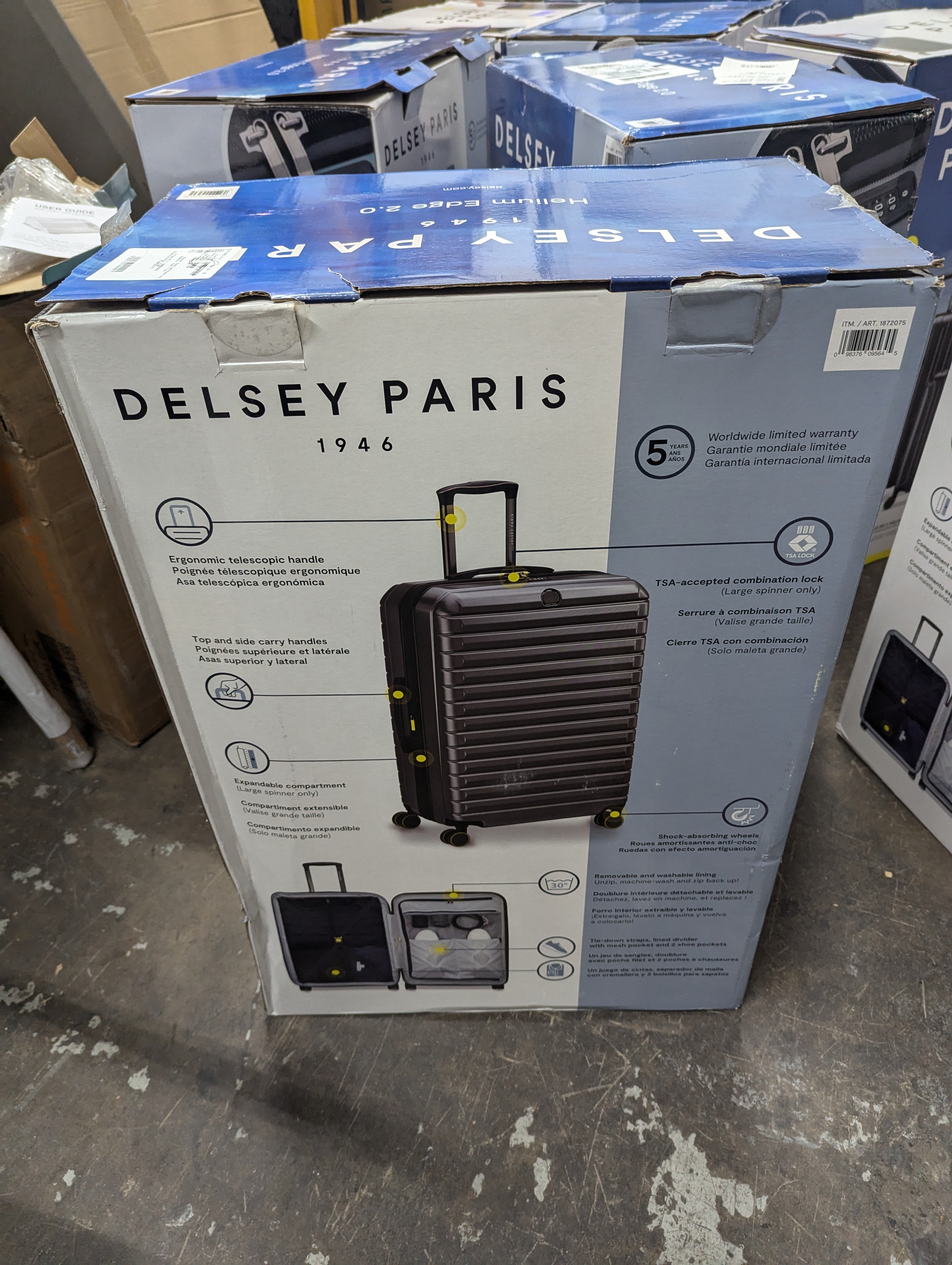 Delsey Helium Edge Luggage Set, Gray