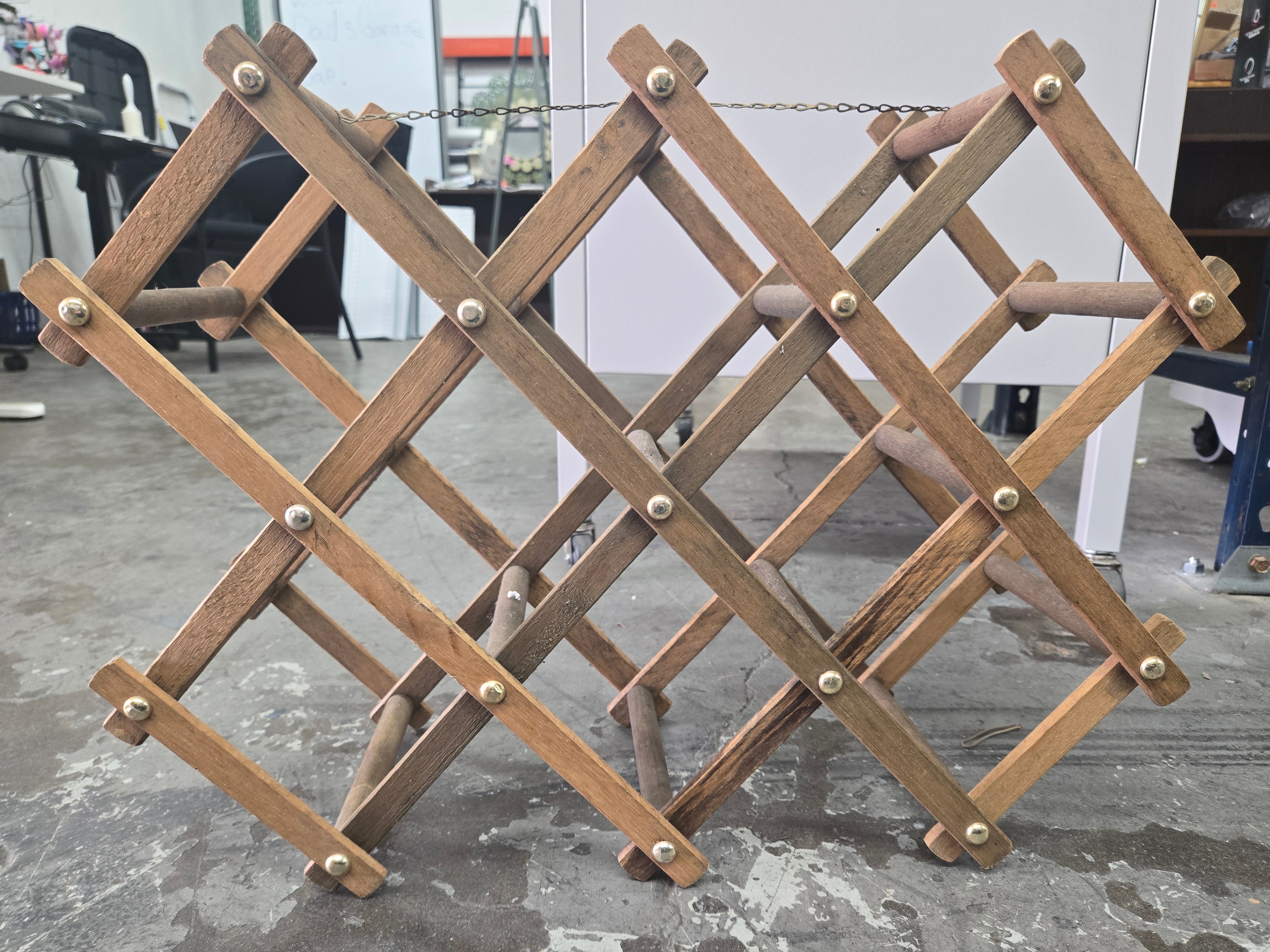 Vintage Wooden Wine Rack
