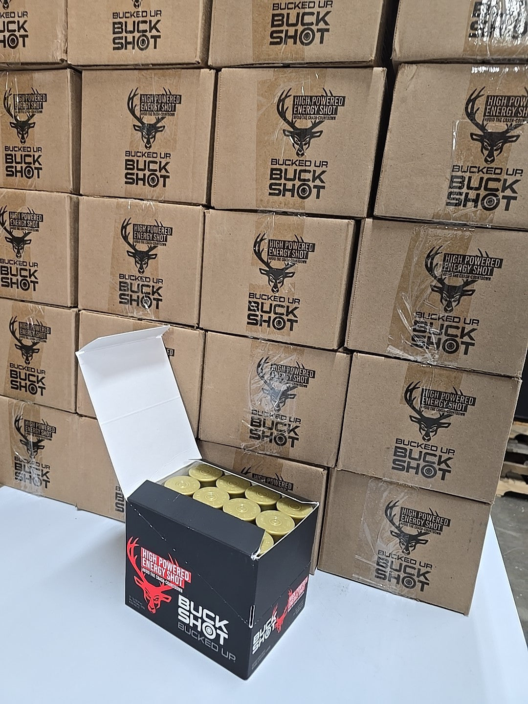 Bucked Up 3201901 Buck Shot Energy Shot, Blood Raz - Quantity 12, 3/2026