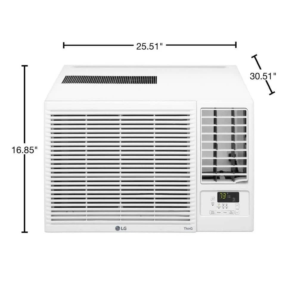 18,000 BTU 230/208V Window Air Conditioner Cools 1000 Sq. Ft. with Heater