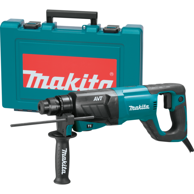 Makita HR2641X1 SDS-PLUS 3-Mode Variable Speed AVT Rotary Hammer with Case 17A