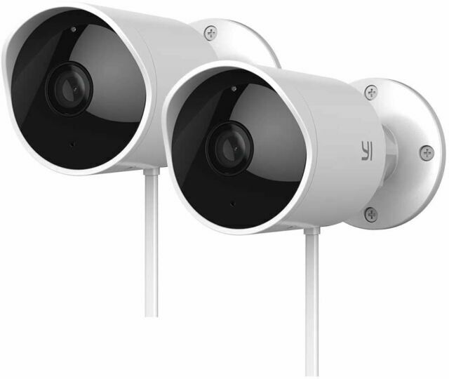 YI Outdoor 1080p Security Camera - White 2B