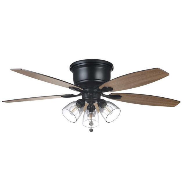 Hampton Bay Stoneridge 52 inch LED Ceiling Fan with Light KitBrushed Nickel 16B