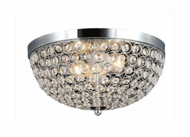 Elegant Designs FM1000CHR 13 inch Mount Ceiling Light 18C