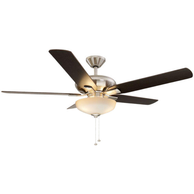 Hampton Bay Holly Springs 52" LED Ceiling Fan - Brushed Nickel (57269) 3E